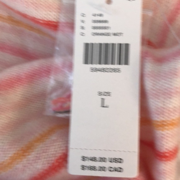 NWT Anthropologie striped crew neck cashmere sweater, size large - Picture 9 of 9